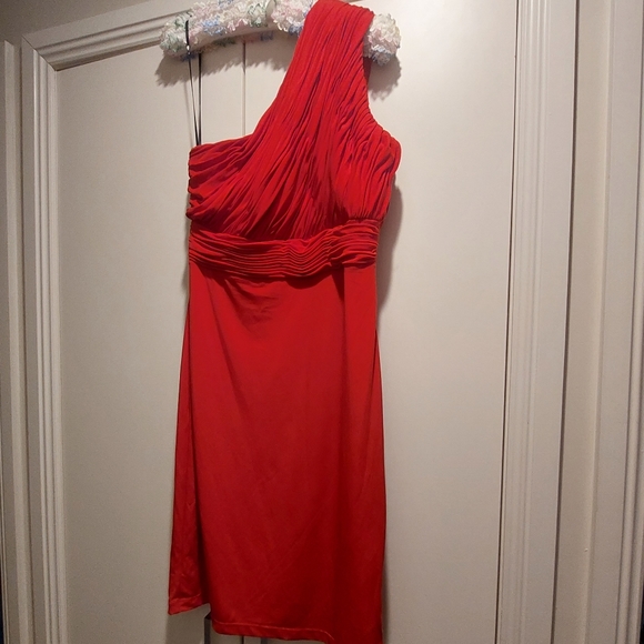Calvin Klein Dresses & Skirts - Calvin Klein, size 8 formal, cocktail dress, one shoulder strap, cherry red